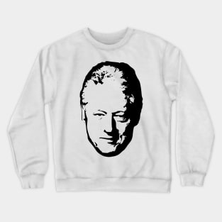 Bill Clinton Black On White Pop Art Crewneck Sweatshirt